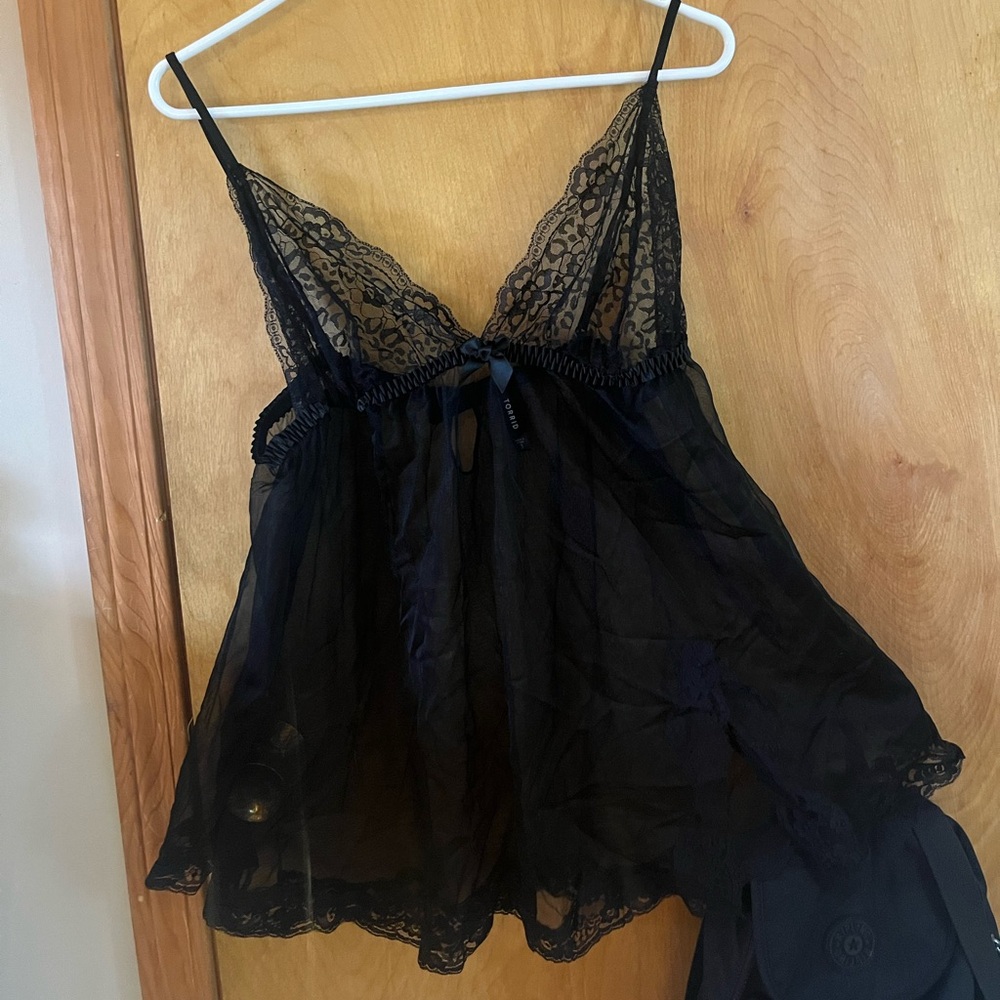 Torrid Lingerie Sheer Black Dress